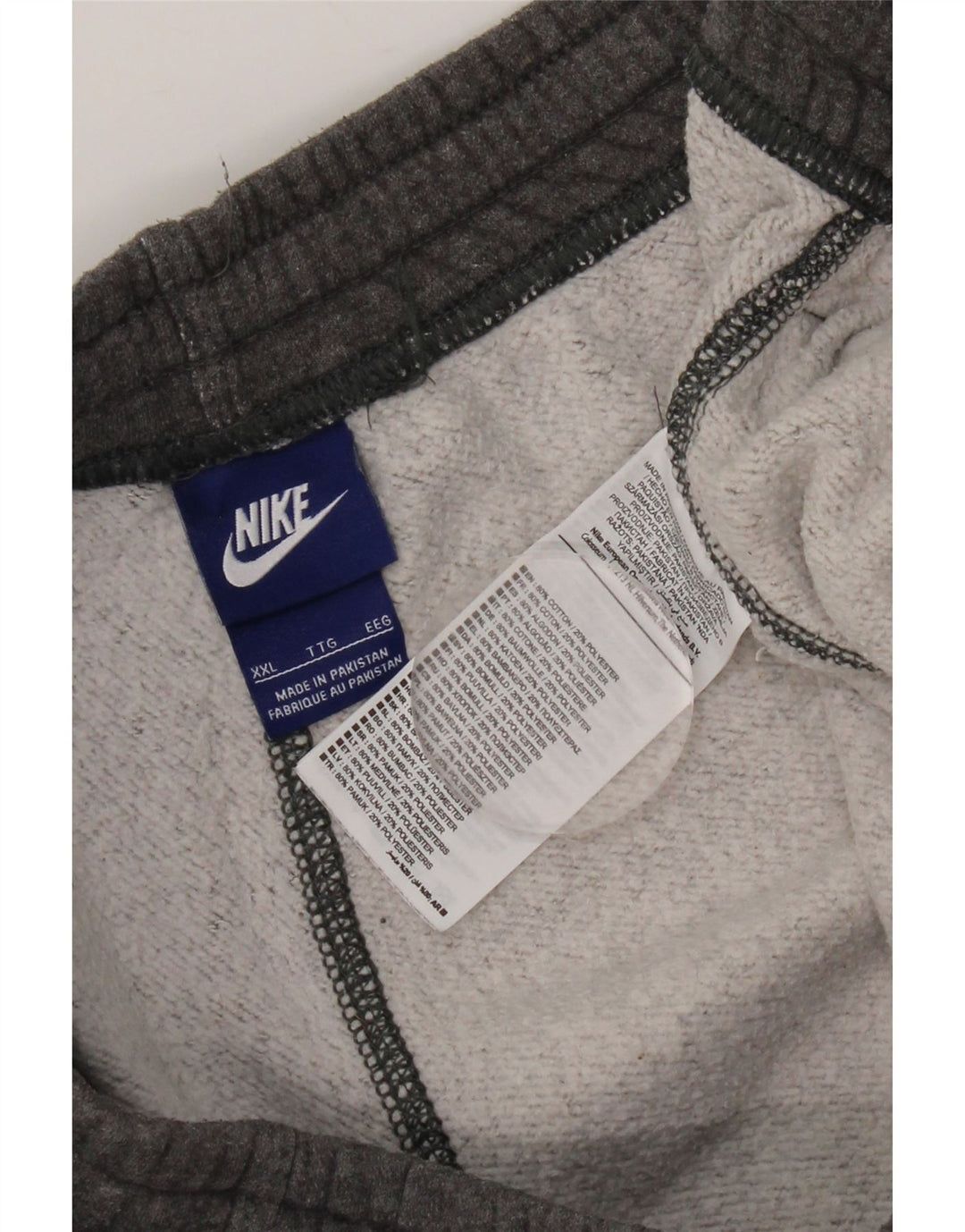 NIKE Mens Tracksuit Trousers Joggers 2XL Grey Cotton