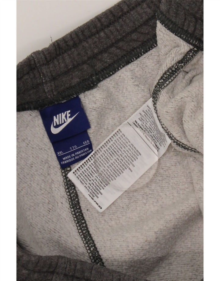 NIKE Mens Tracksuit Trousers Joggers 2XL Grey Cotton