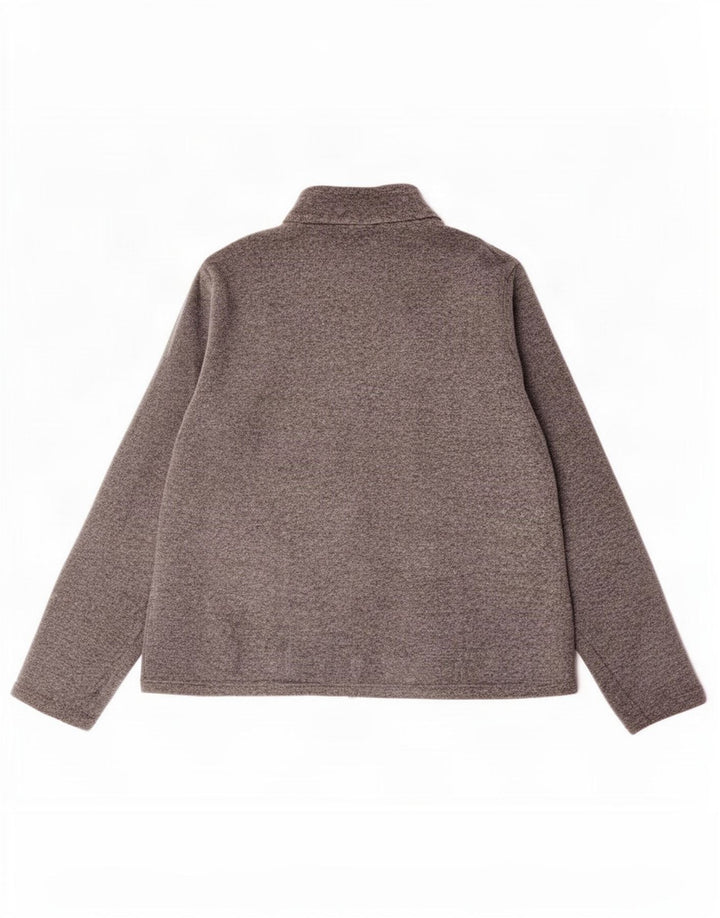Marks & Spencer Womens Fleece Jacket UK 14 Medium Grey