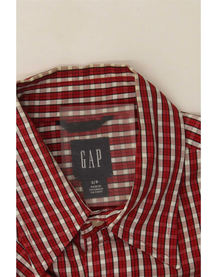 Gap Mens Short Sleeve Shirt Small Red Gingham