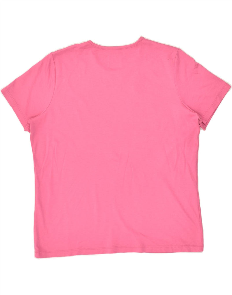 L.L.BEAN Womens T-Shirt Top UK 16 Large Pink Cotton | Vintage L.L.Bean | Thrift | Second-Hand L.L.Bean | Used Clothing | Messina Hembry 