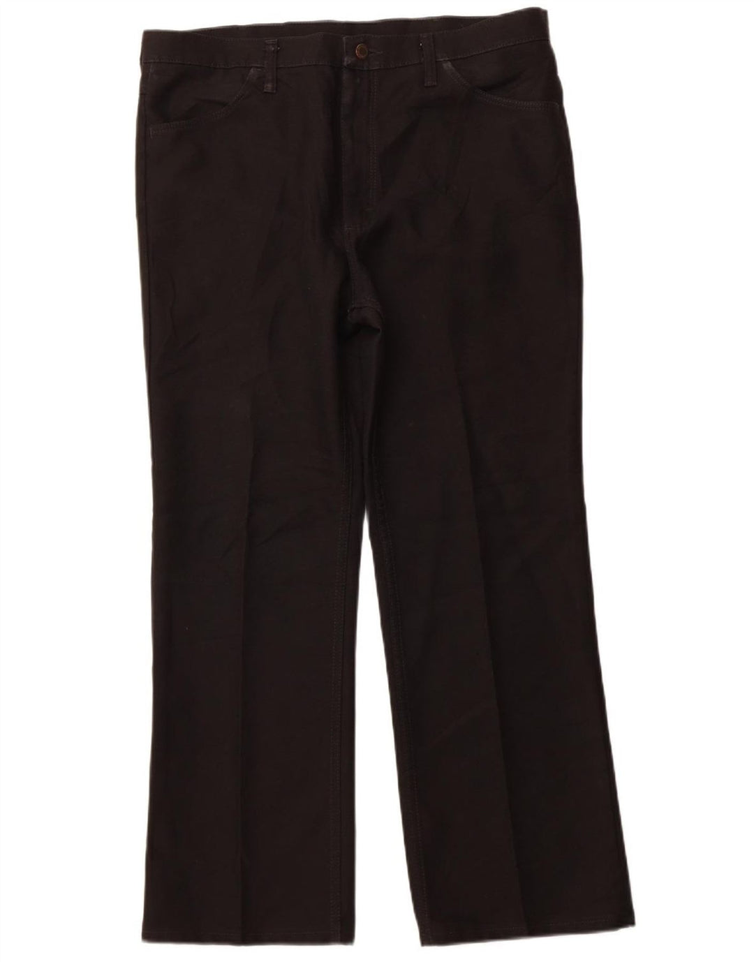 Wrangler Mens Straight Casual Trousers W38 L30 Black Polyester