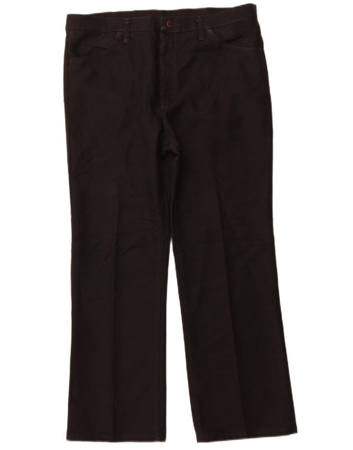 Wrangler Mens Straight Casual Trousers W38 L30 Black Polyester