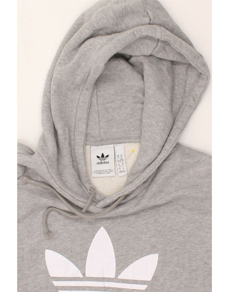 ADIDAS Mens Graphic Hoodie Jumper XL Grey Cotton | Vintage Adidas | Thrift | Second-Hand Adidas | Used Clothing | Messina Hembry 