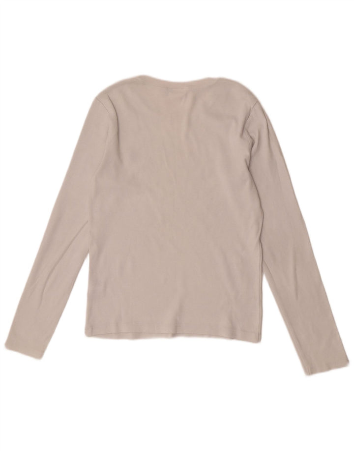 Ralph Lauren Womens Top Long Sleeve UK 14 Large White Cotton