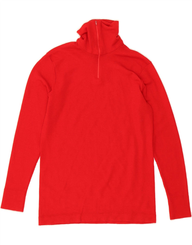 FILA Womens Zip Neck Jumper Sweater IT 48 XL Red Vintage Fila and Second-Hand Fila from Messina Hembry 