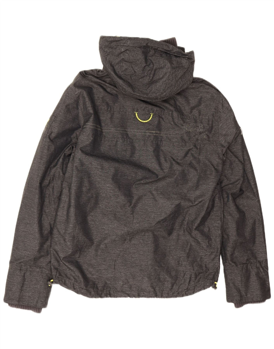 Superdry Mens Windattacker Hooded Windbreaker Jacket UK 40 Large Grey Nylon