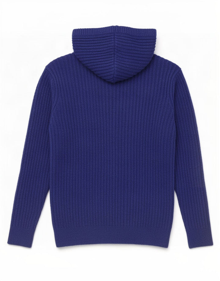 Marks & Spencer Womens Hooded Jumper Sweater UK 10 Small Blue Polyester