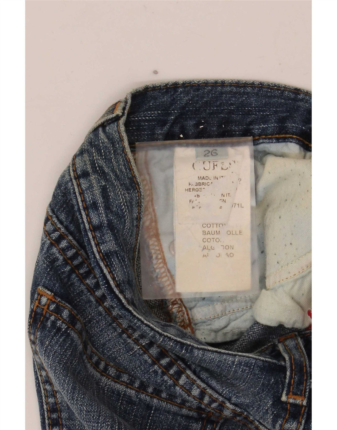 Guess Womens Flared Jeans W26 L32 Blue Cotton