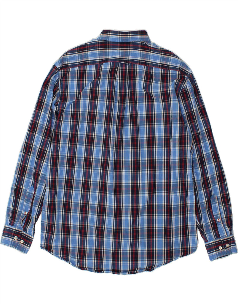 IZOD Mens Grant Fit Shirt Large Blue Check Cotton Vintage Izod and Second-Hand Izod from Messina Hembry 