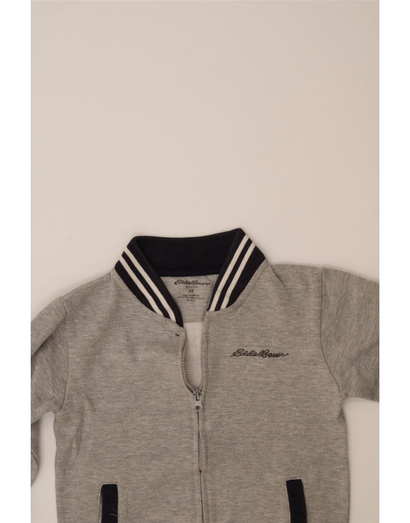 EDDIE BAUER Boys Tracksuit Top Jacket 5-6 Years Grey Cotton Vintage Eddie Bauer and Second-Hand Eddie Bauer from Messina Hembry 