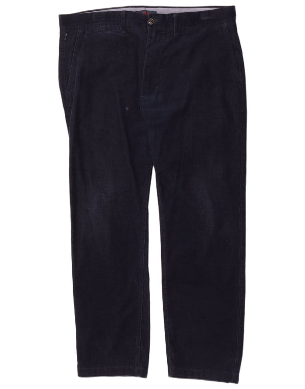 Marks & Spencer Mens Blue Harbour Straight Corduroy Trousers W38 L29 Navy