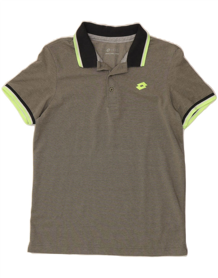 LOTTO Mens Life's Polo Shirt Small Grey Polyester Vintage Lotto and Second-Hand Lotto from Messina Hembry 