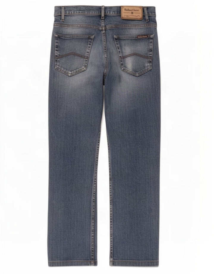 Marlboro Classics Mens Straight Jeans W33 L30 Blue Cotton