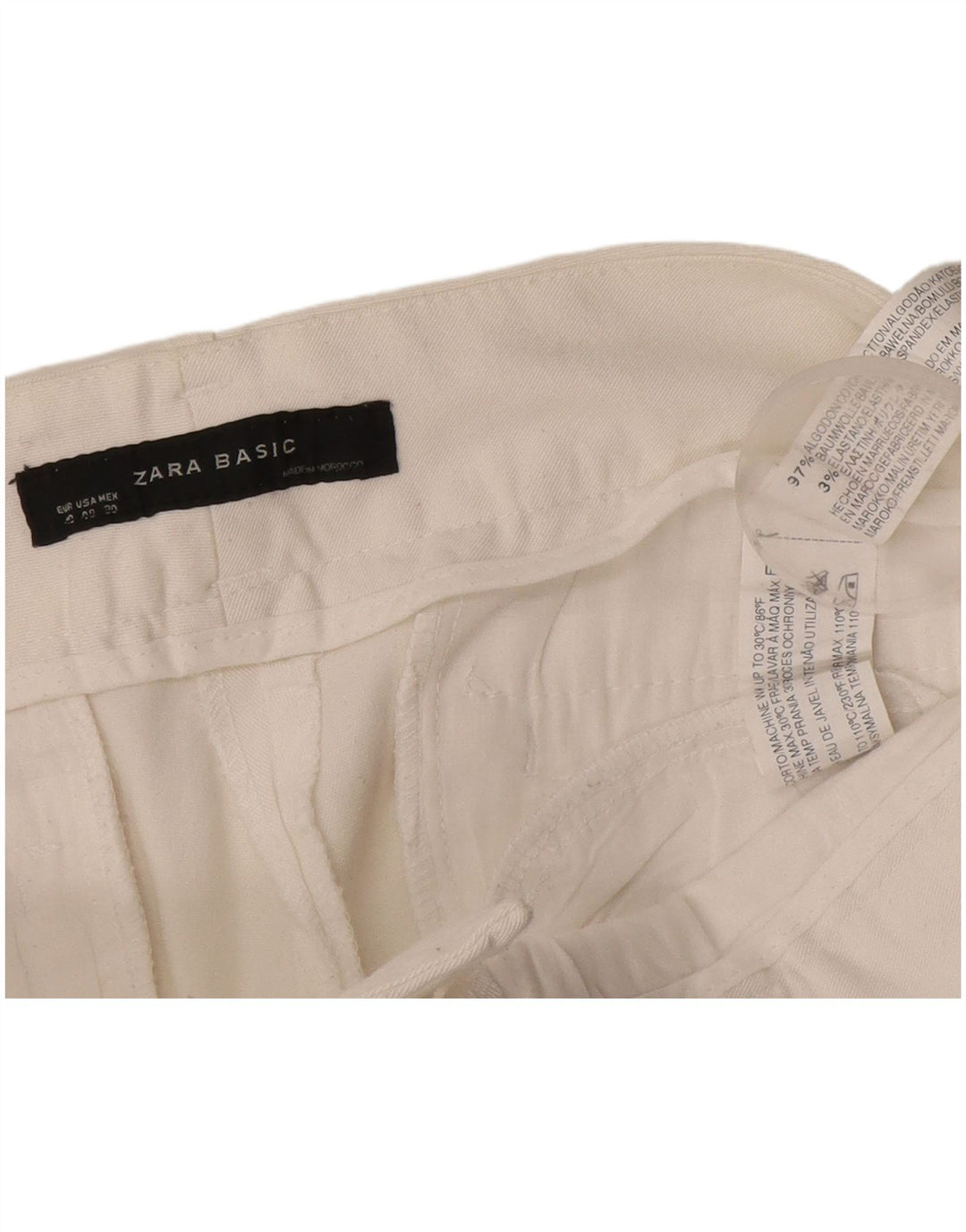 Zara Womens Chino Shorts EU 40 Medium W30  White Cotton