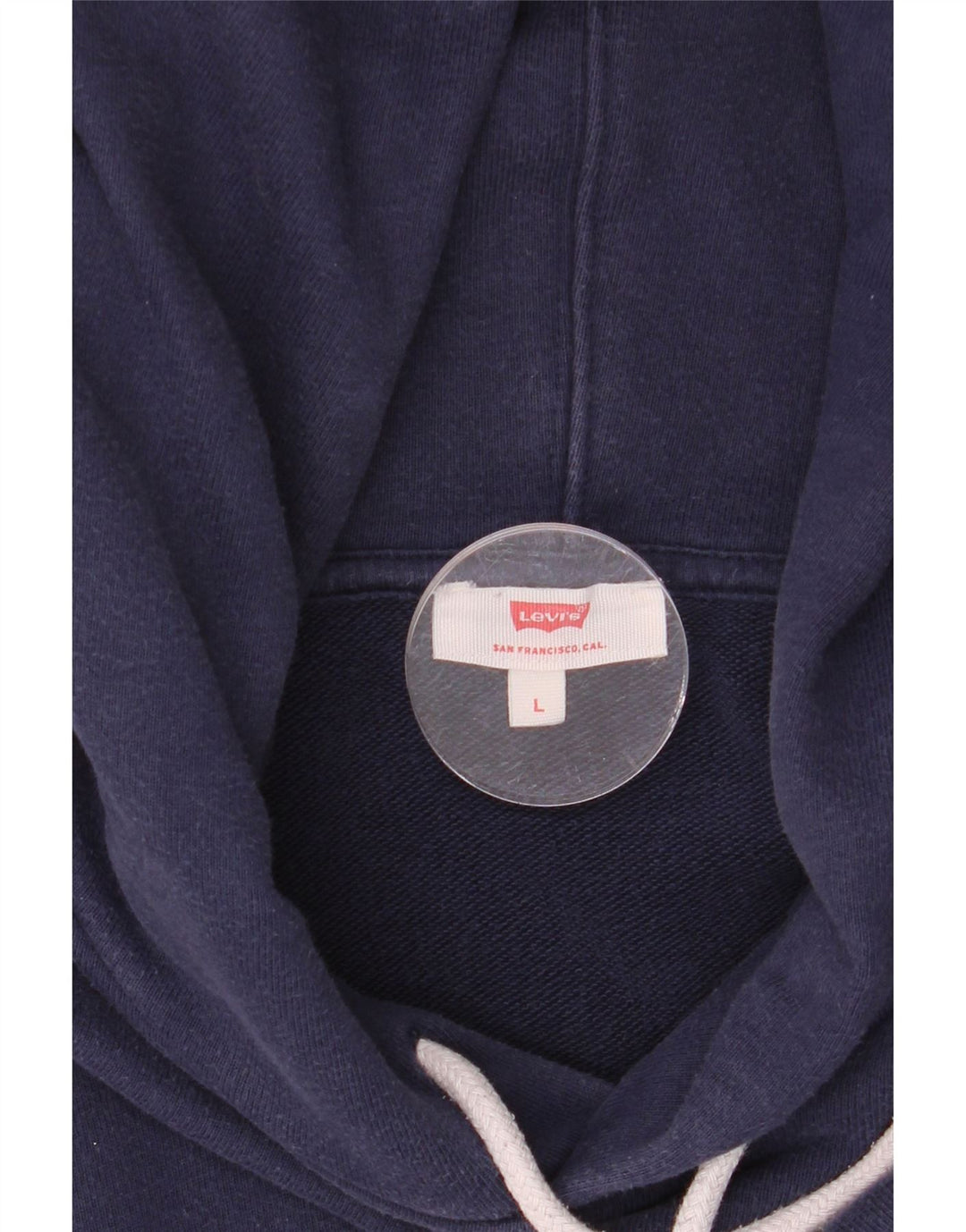 LEVI'S Womens Oversized Crop Hoodie Jumper UK 16 Large Multicoloured Vintage Levi's and Second-Hand Levi's from Messina Hembry 
