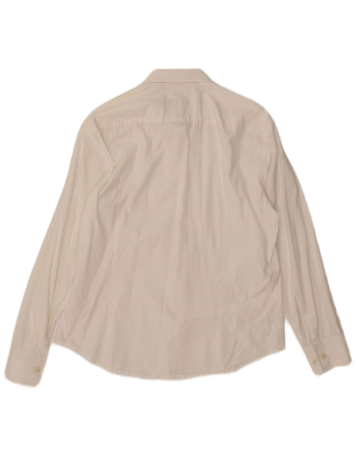 Hugo Boss Mens Slim Fit Shirt Large White