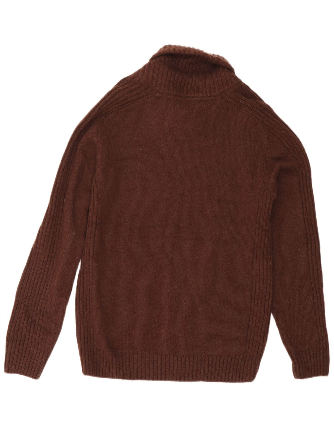 Crew Clothing Mens Shawl Neck Jumper Sweater Large Brown Wool