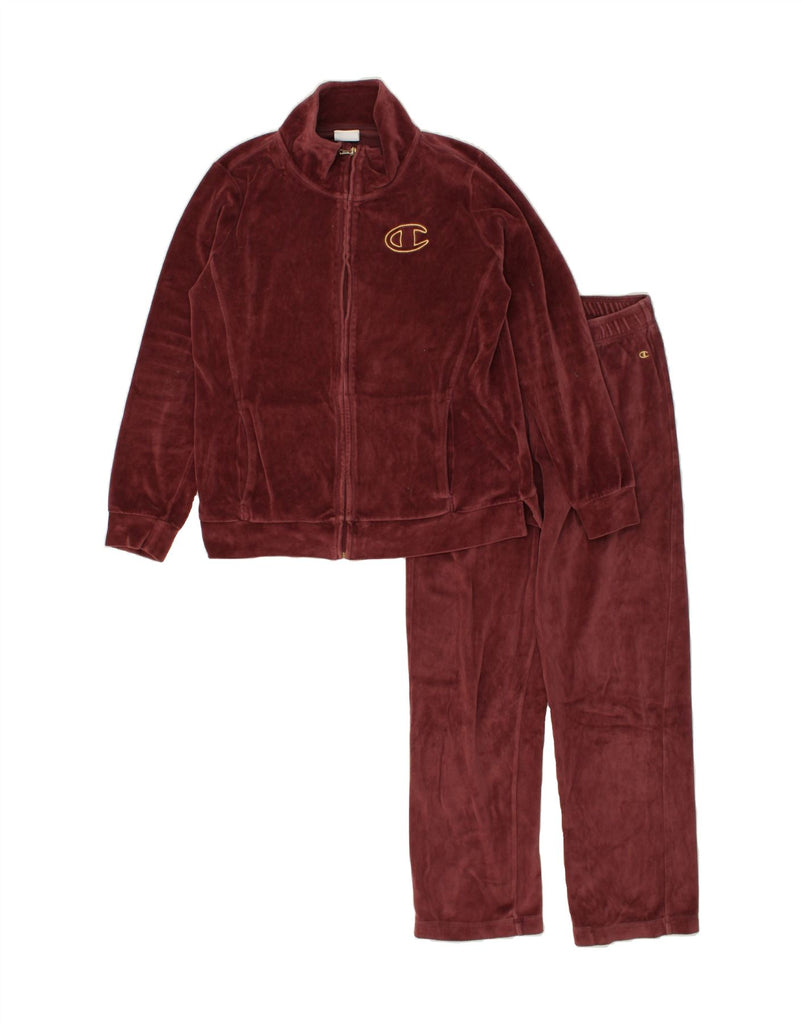 CHAMPION Womens Full Tracksuit UK 14 Medium Brown | Vintage Champion | Thrift | Second-Hand Champion | Used Clothing | Messina Hembry 