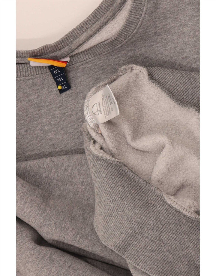Ellesse Womens Sweatshirt Jumper UK 16 Large Grey Cotton