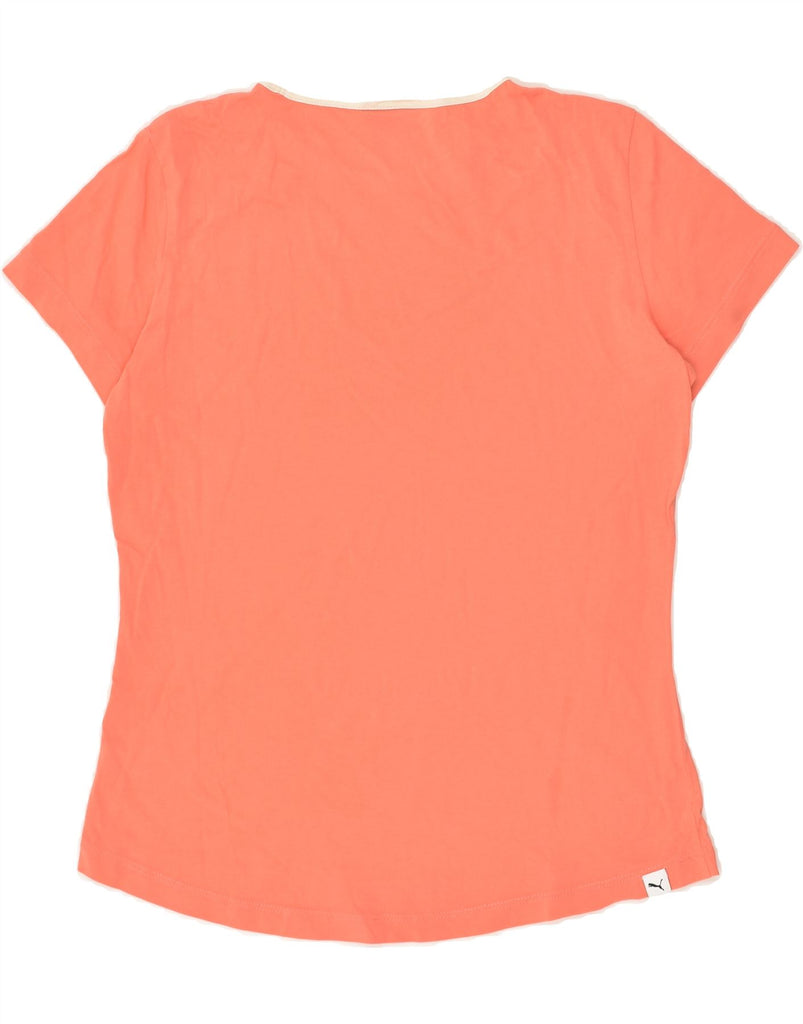 PUMA Womens T-Shirt Top UK 10 Small  Orange | Vintage Puma | Thrift | Second-Hand Puma | Used Clothing | Messina Hembry 