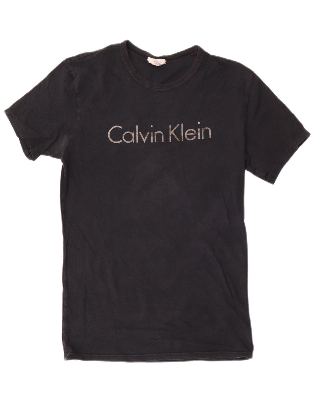 Calvin Klein Mens Graphic T-Shirt Top Small Black Cotton