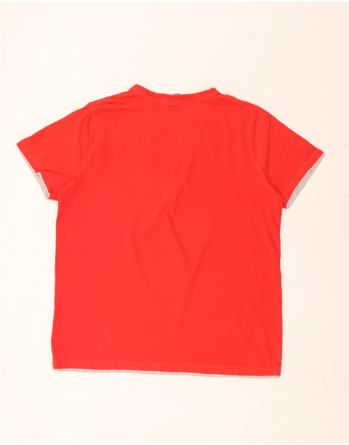 Animal Mens Graphic T-Shirt Top XL Red Cotton