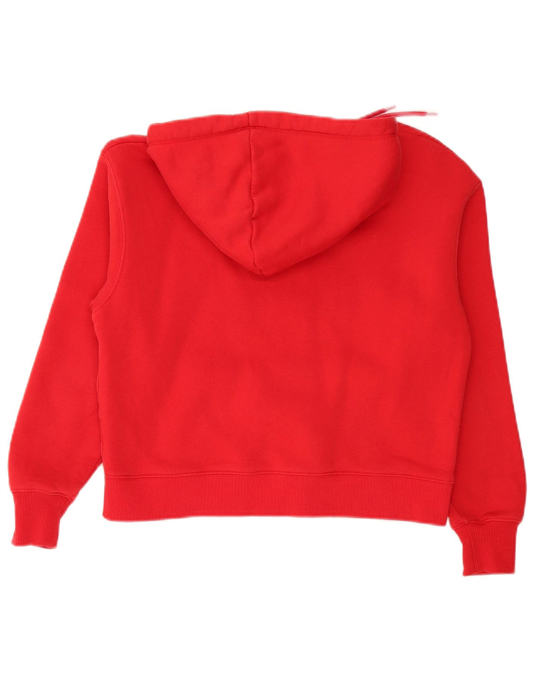 CALVIN KLEIN JEANS Womens Oversized Crop Hoodie Jumper UK 10 Small Red