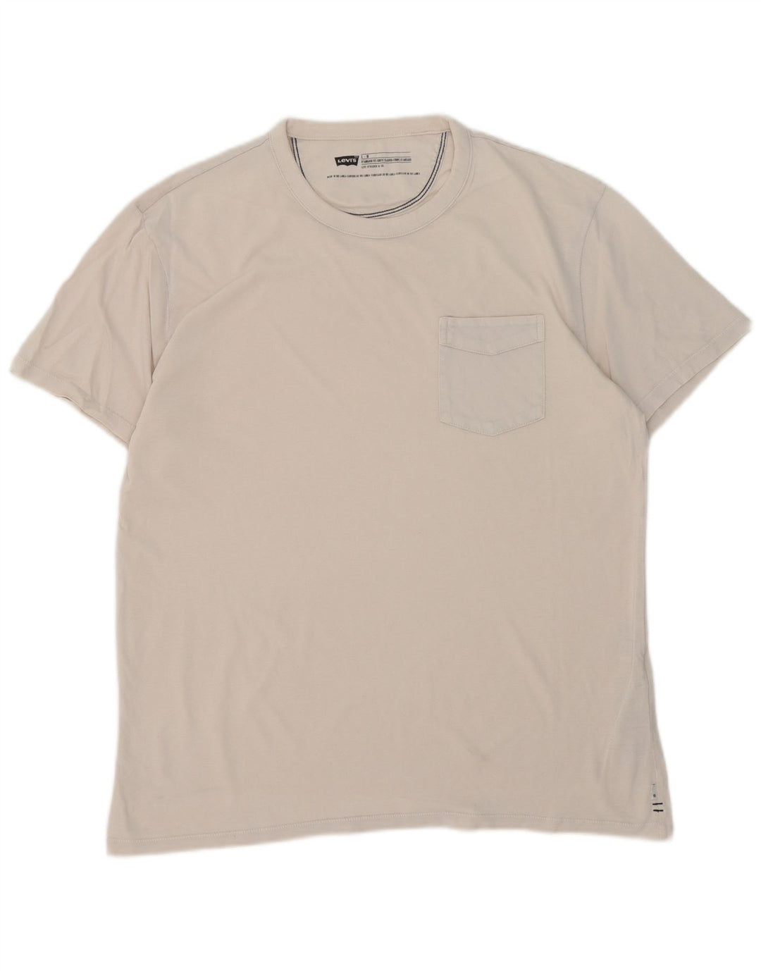 Levi's Mens Standard Fit T-Shirt Top Large Beige Cotton