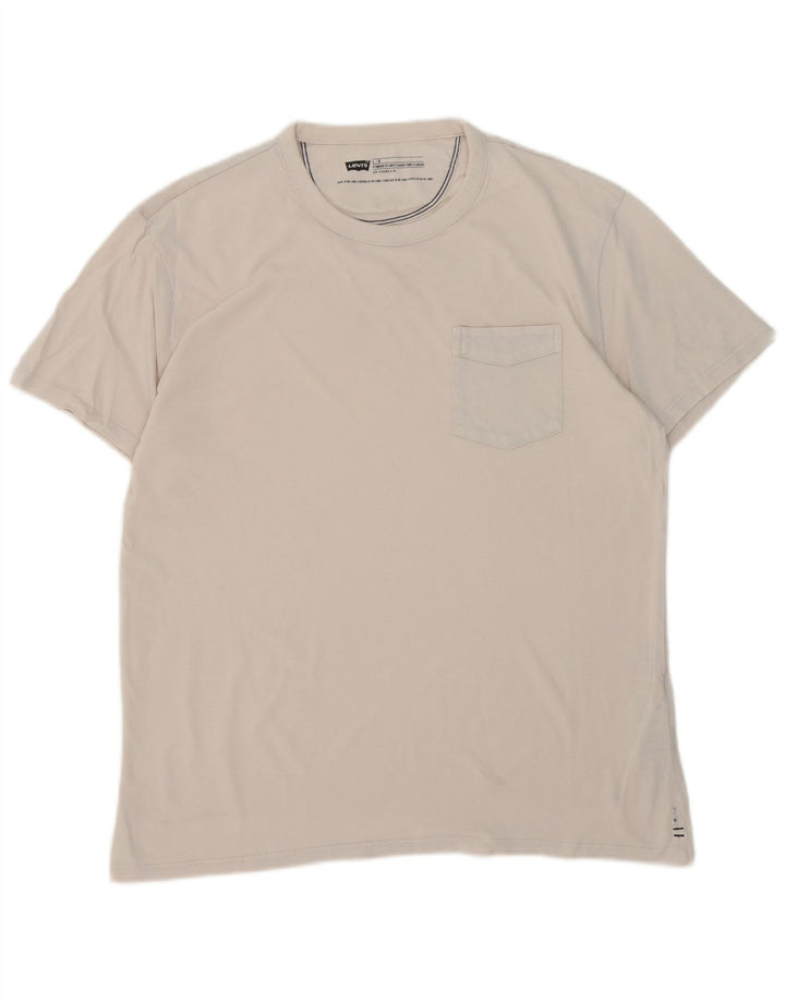 Levi's Mens Standard Fit T-Shirt Top Large Beige Cotton