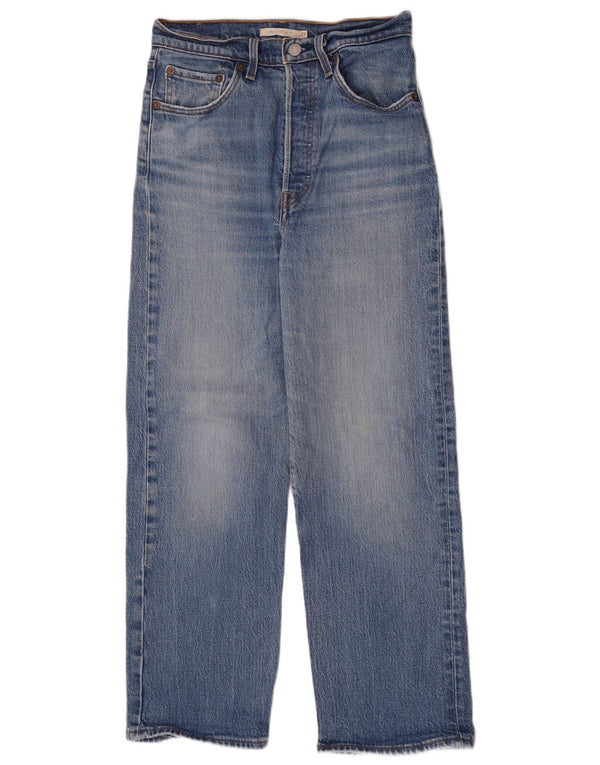 Levi's Womens High Waist Straight Jeans W27 L27 Blue Cotton