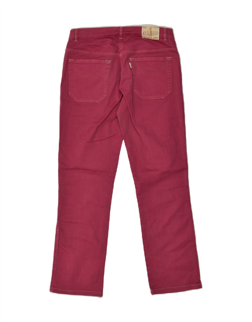 JECKERSON Womens Straight Casual Trousers W29 L29 Pink Vintage Jeckerson and Second-Hand Jeckerson from Messina Hembry 