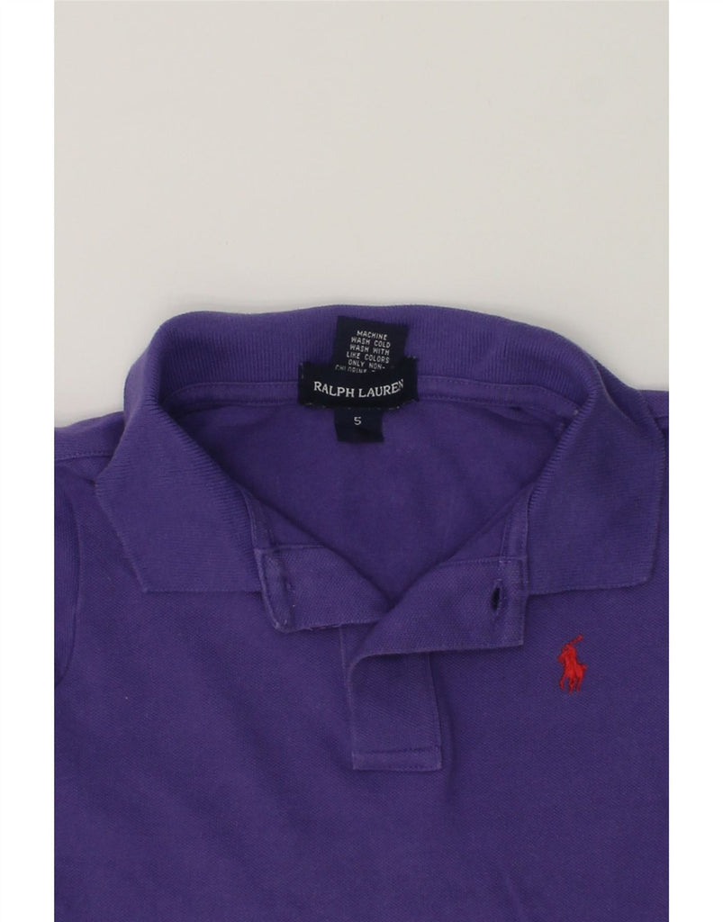 RALPH LAUREN Boys Polo Shirt 4-5 Years Purple Cotton | Vintage Ralph Lauren | Thrift | Second-Hand Ralph Lauren | Used Clothing | Messina Hembry 