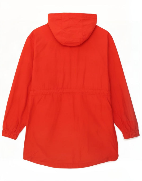Fat Face Womens Hooded Parka Jacket UK 14 Large Red Cotton