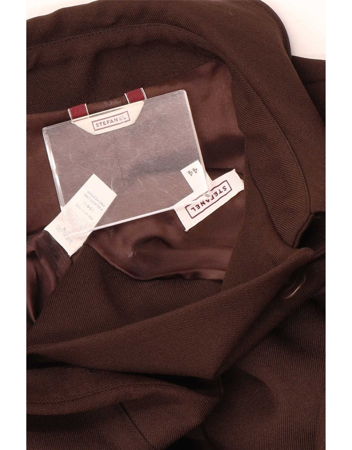 Stefanel Womens Bomber Jacket IT 44 Medium Brown Polyester