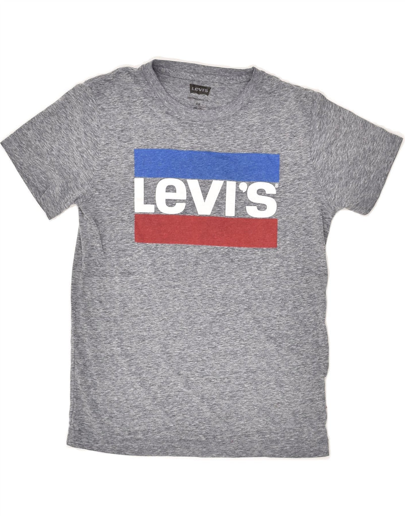 LEVI'S Boys Graphic T-Shirt Top 9-10 Years Grey Flecked Cotton | Vintage Levi's | Thrift | Second-Hand Levi's | Used Clothing | Messina Hembry 