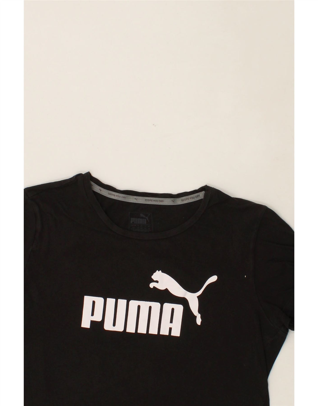 PUMA Womens Graphic T-Shirt Top UK 14 Medium Black Cotton Vintage Puma and Second-Hand Puma from Messina Hembry 