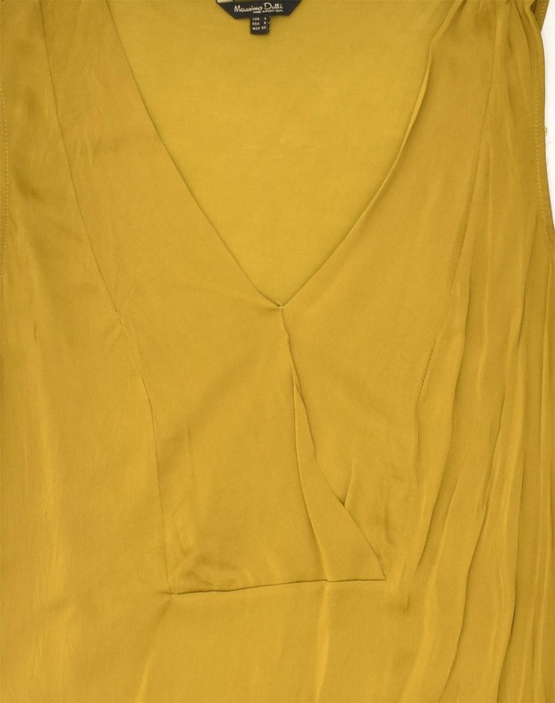 MASSIMO DUTTI Womens Sleeveless Blouse Top US 8 Medium Yellow | Vintage Massimo Dutti | Thrift | Second-Hand Massimo Dutti | Used Clothing | Messina Hembry 