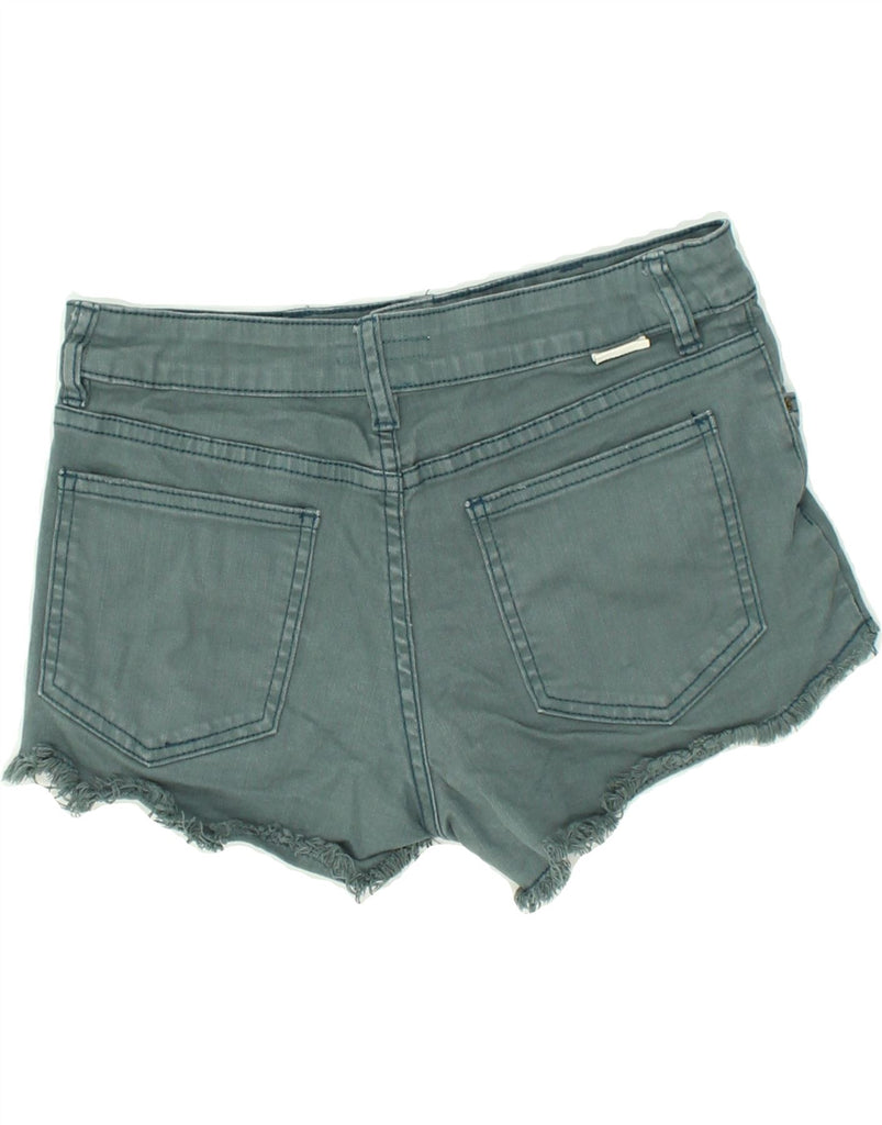 BILLABONG Womens Distressed Denim Shorts W28 Medium Green Cotton | Vintage Billabong | Thrift | Second-Hand Billabong | Used Clothing | Messina Hembry 