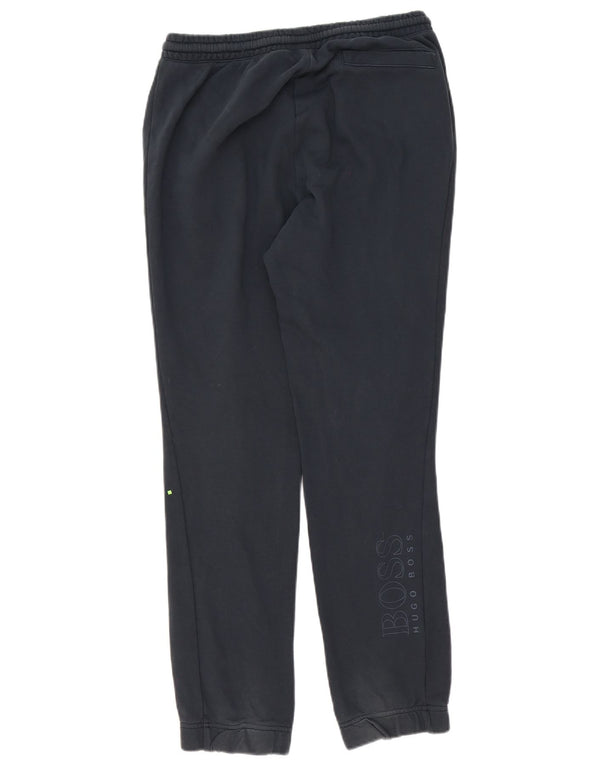 Hugo Boss Mens Graphic Tracksuit Trousers Joggers Large Grey Cotton