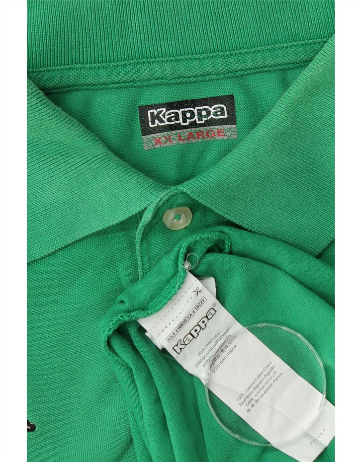 Kappa Mens Polo Shirt 2XL Green Cotton