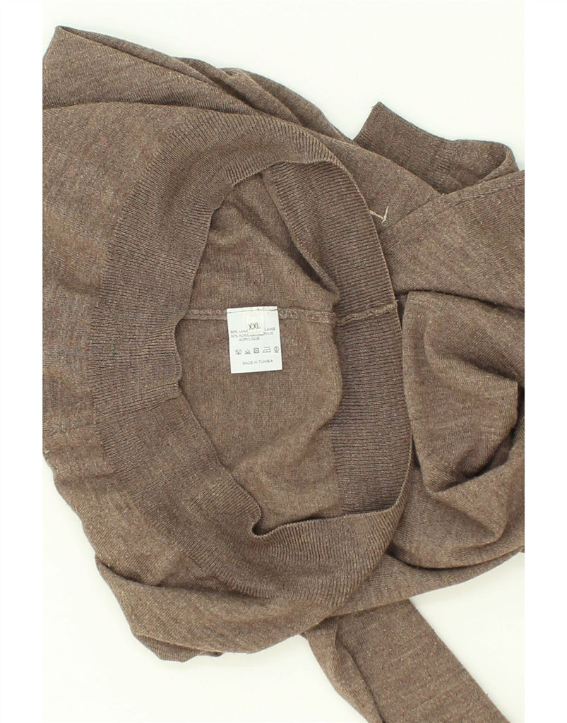 TRUSSARDI Mens Crew Neck Jumper Sweater 2XL Brown Wool | Vintage Trussardi | Thrift | Second-Hand Trussardi | Used Clothing | Messina Hembry 
