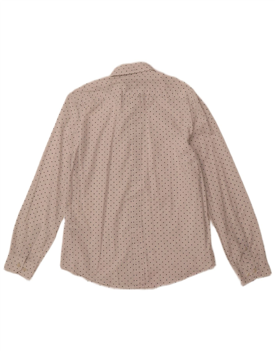 BEN SHERMAN Mens Shirt Medium White Spotted Cotton