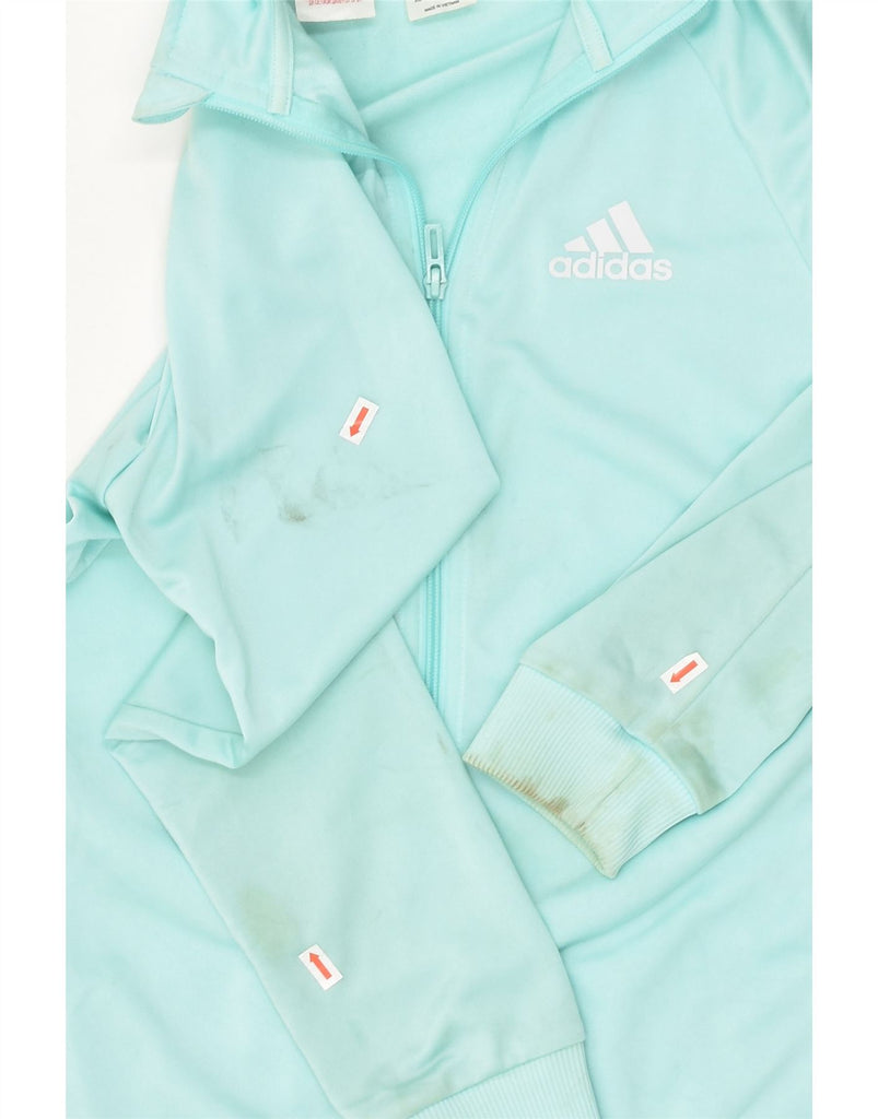 ADIDAS Girls Tracksuit Top Jacket 14-15 Years Blue Polyester | Vintage Adidas | Thrift | Second-Hand Adidas | Used Clothing | Messina Hembry 