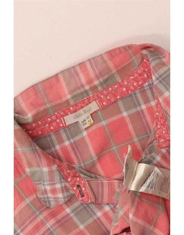 White Stuff Womens Shirt UK 16 Large Pink Check Cotton