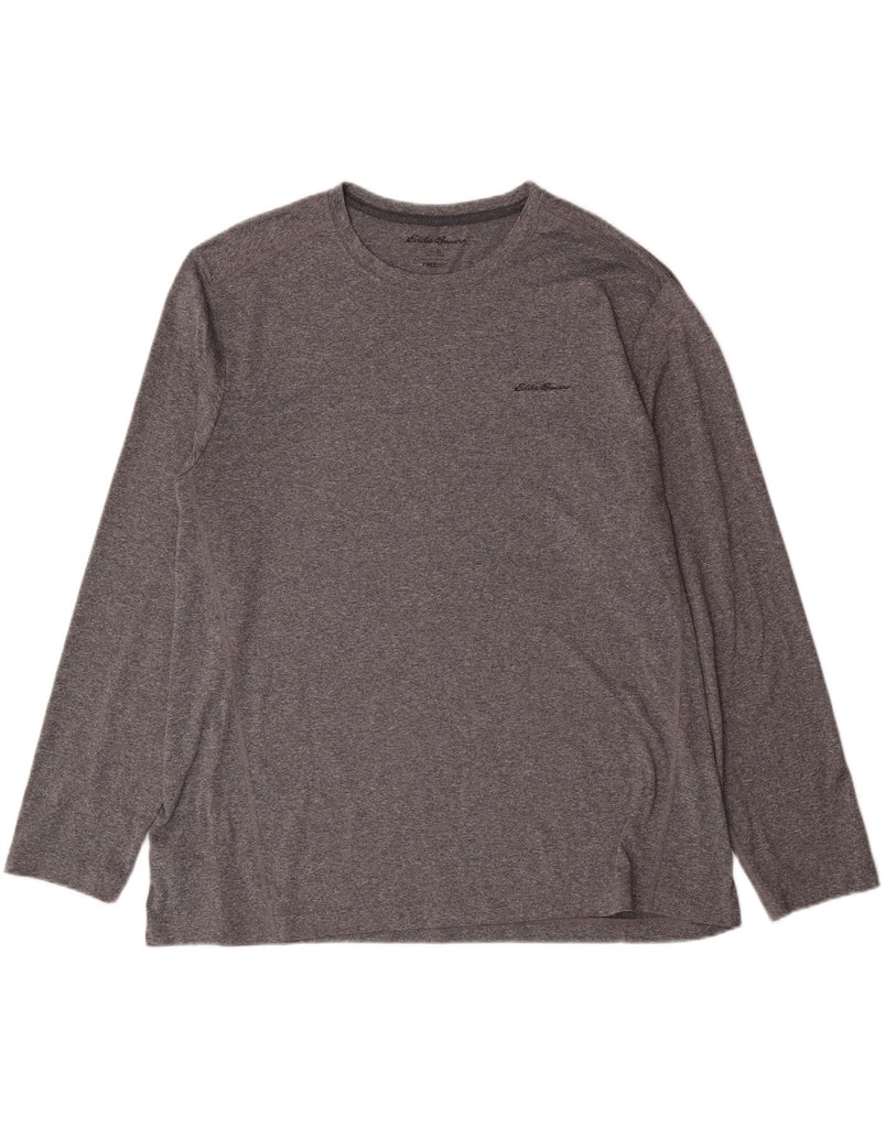 EDDIE BAUER Mens Top Long Sleeve XL Grey Polyester Vintage Eddie Bauer and Second-Hand Eddie Bauer from Messina Hembry 