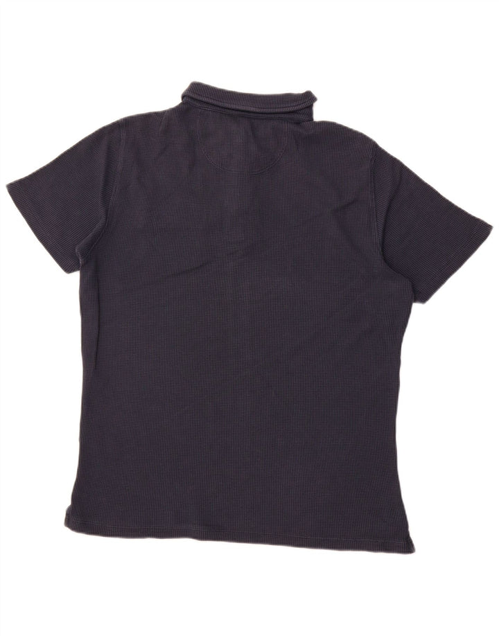 WHITE STUFF Mens Polo Shirt Medium Navy Blue Cotton