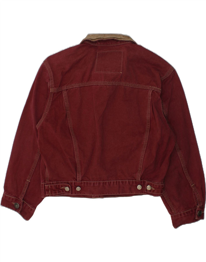 DIESEL Boys Denim Jacket 7-8 Years Maroon Cotton | Vintage Diesel | Thrift | Second-Hand Diesel | Used Clothing | Messina Hembry 