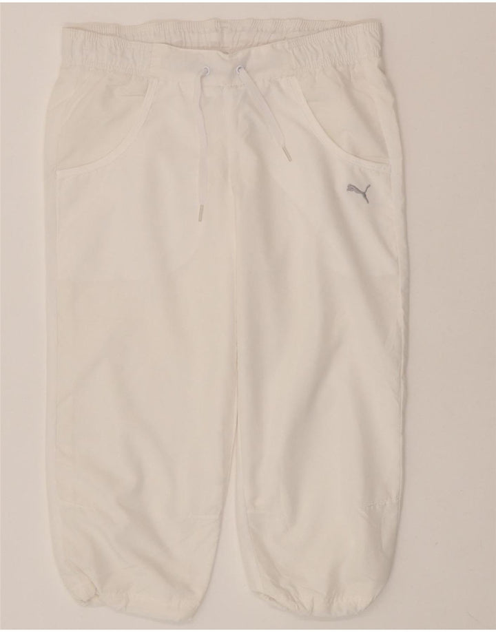 PUMA Womens Capri Tracksuit Trousers Joggers UK 8 Small  White Polyester Vintage Puma and Second-Hand Puma from Messina Hembry 