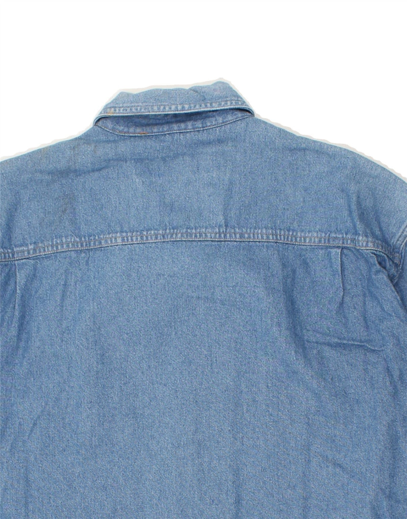 SERGIO TACCHINI Mens Denim Shirt Large Blue Cotton | Vintage Sergio Tacchini | Thrift | Second-Hand Sergio Tacchini | Used Clothing | Messina Hembry 